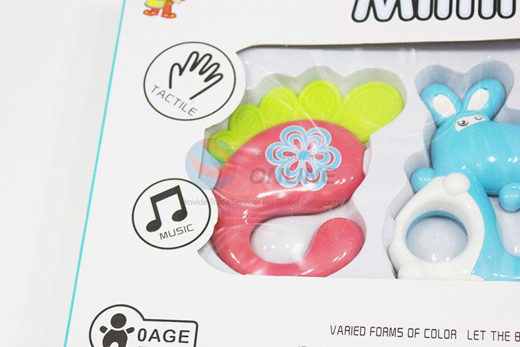 Great Cheap New Style Plastic Fun Baby Rattle Toys in Display Box