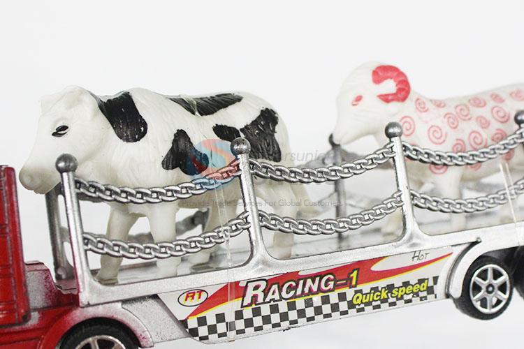 Utility and Durable Cartoon Plastic Inertial Truck Model Vehicle Toys with Sheep
