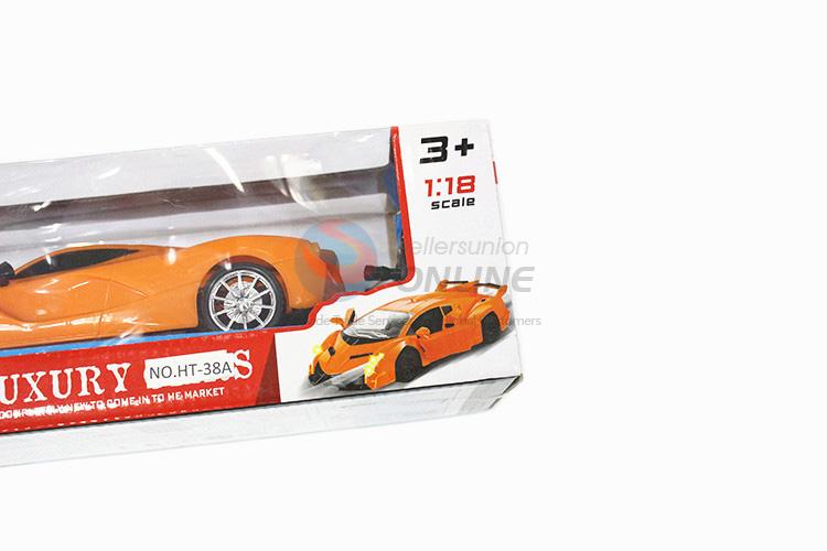 Promotional 1:18 remote racing car with rechargeable batteries