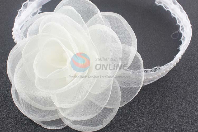 Fashion Style Newborns Lace Hairband Pearl Ornaments