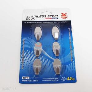 6pcs simple stainless steel hooks