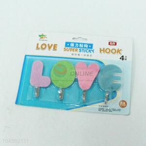 Fashion Love Shape Sticky Hook Adhesive Hook