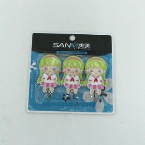 3Pcs Lovely Girl Design Wall Sticky Hook