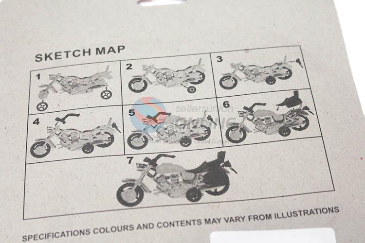 New Design Plastic Assembly Motorcycle Childrens Diy Toy Car