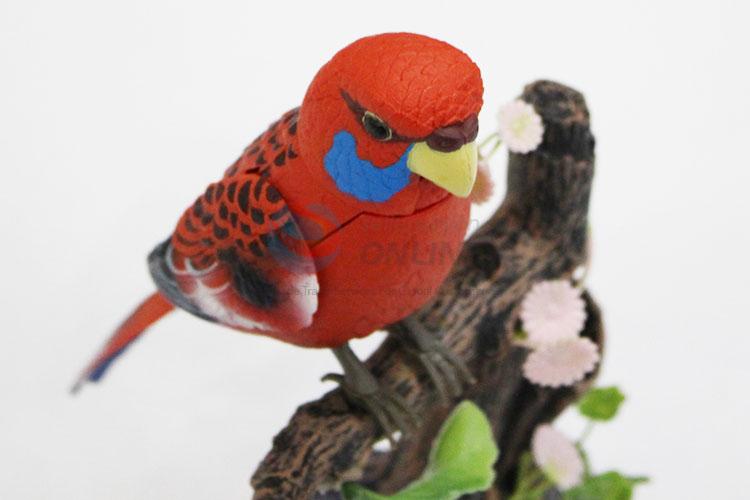 Popular Artificial Sound Control Singing Heartful Bird Toy for Sale