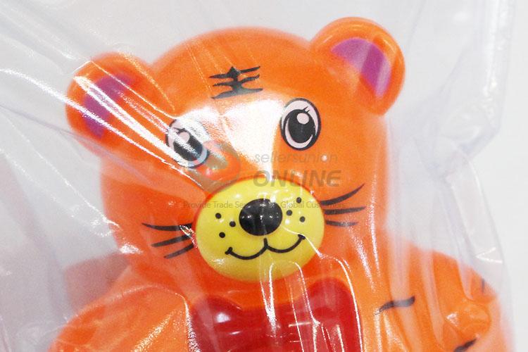 Best Selling Plastic Cartoon Tiger Shaped Baby Trumbler with Light&Music