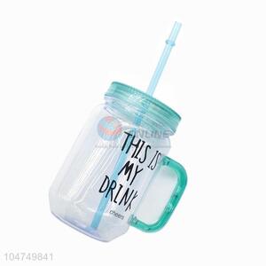 Factory directly sell plastic water bottle with straw