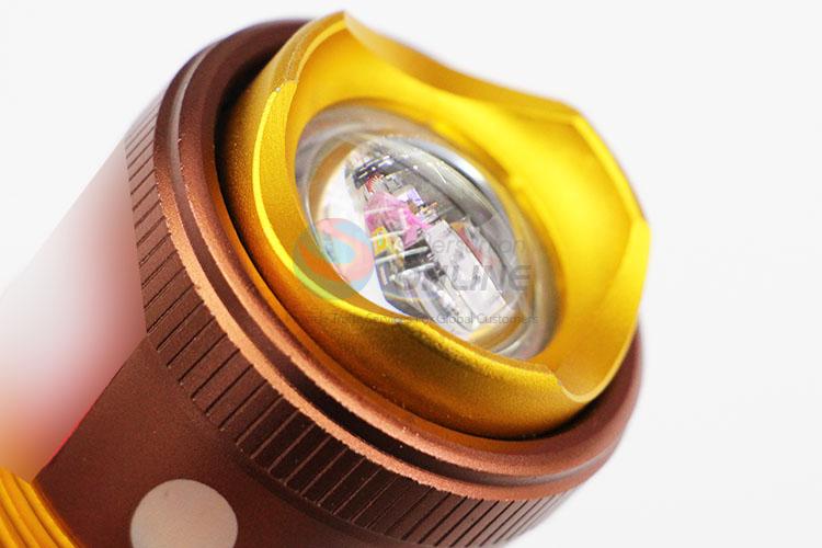 Normal Low Price Golden Color Aluminum Alloy Super Flashlight with XPE Lamp Bulb