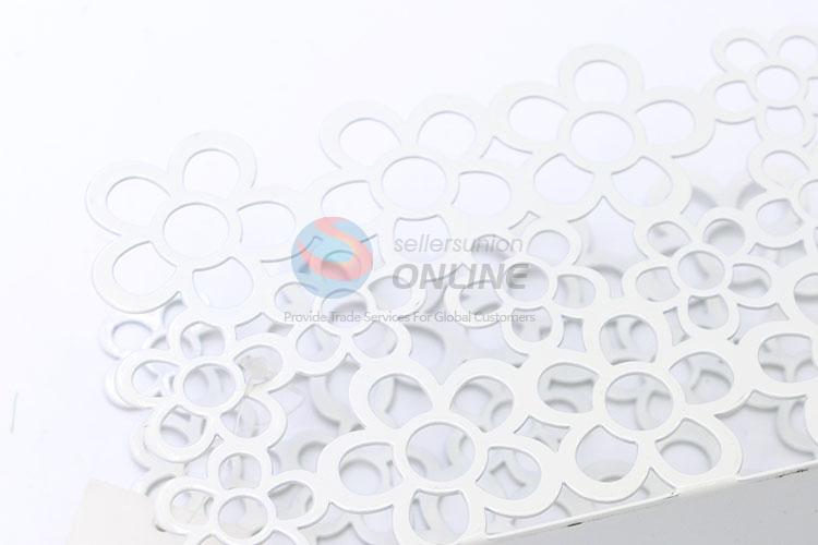 Hot Cute Hollowed-out Flower White Color Napkin Holder