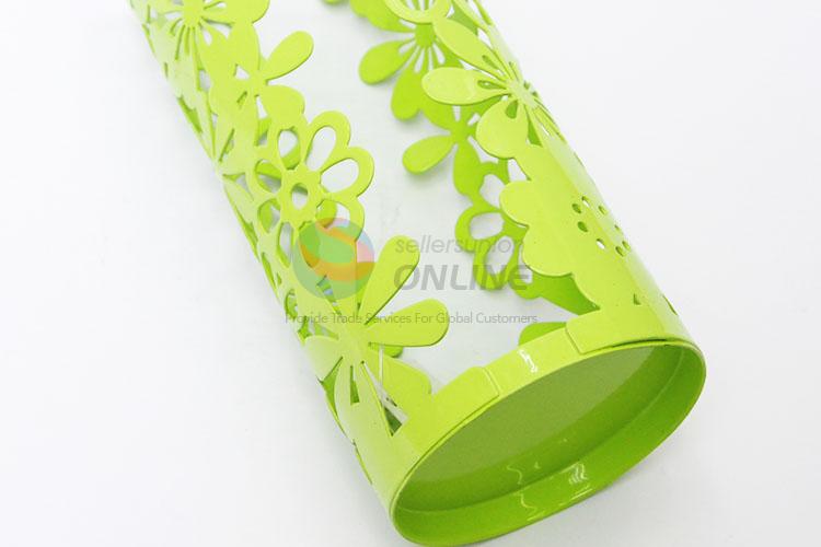 Hot-Selling Green Color Hollowed-out Cup Holder