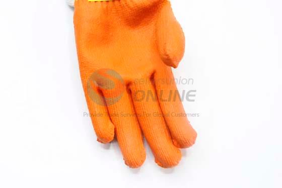 Orange Color Nylon Working Gloves Safety Gloves Protective Gloves