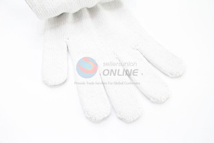 Wear-Resisting White Color Cotton Work Labor Gloves