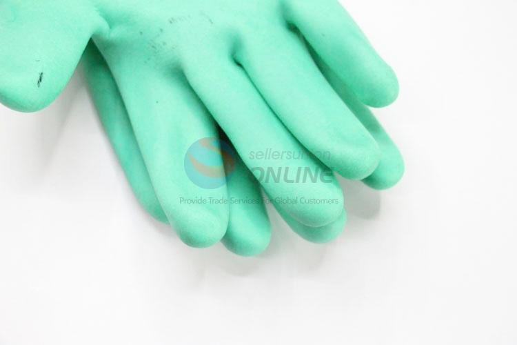 Classical Low Price Nylon Gloves Silk Green Color Safety Gloves