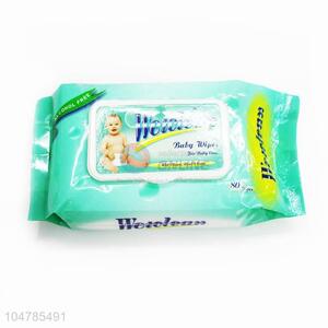 China Factory Price 80 Pcs Baby Wipes Wet Tissue with Cover