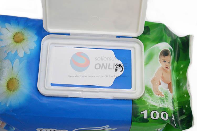 Wholesale Simple 100 Pcs Baby Wipes Wet Tissue with Box