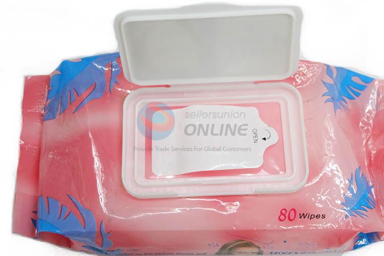 Top Quality 80 Pcs Baby Wipes Wet Tissue with Cover