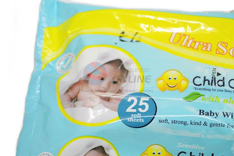 Best Selling Women Soft Wipes Wet Tissue 25 Pcs Clean Wipes