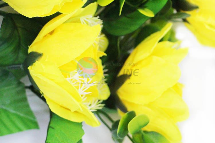 A Bunch of Yellow Color Artificial Flower for Home Docoration