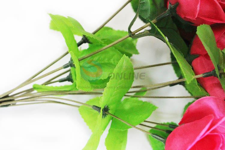 Red Color Artificial Red Roses Decoration Charm Artificial Flowers