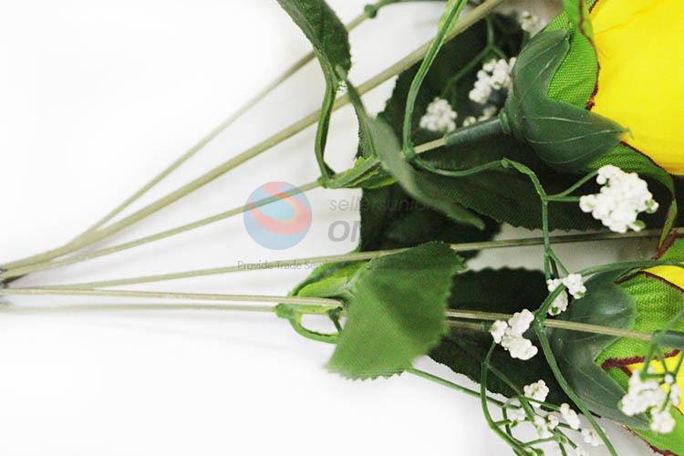 Yellow Color Fake Flower for Wedding Home Party Decoration