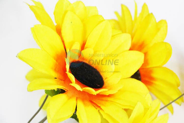 A Bunch of Yellow Color Artificial Fake Flowers