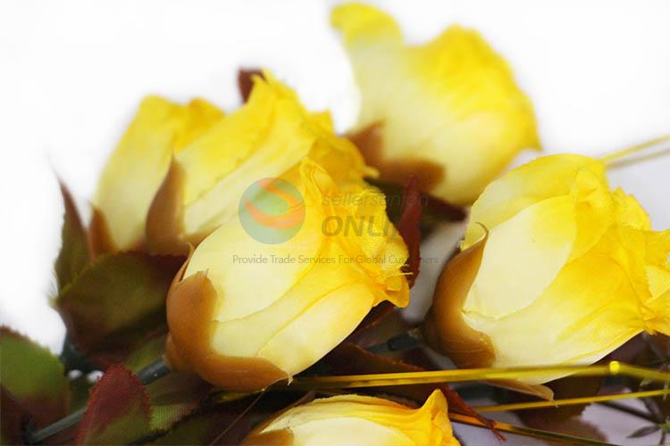 Yellow Color Home Decoration A Bunch of Artificial Flowers European Fall Vivid