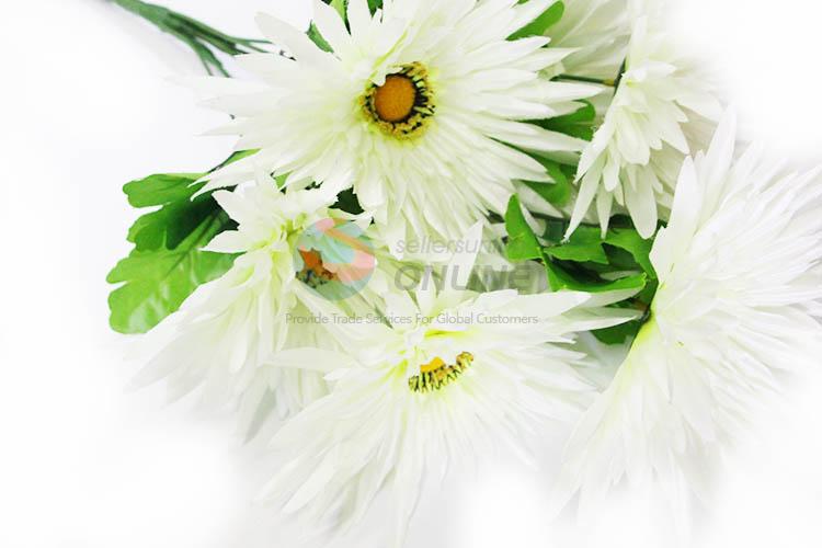 Beautiful A Bunch of White Color Fake Chrysanthemum for Home Decoration