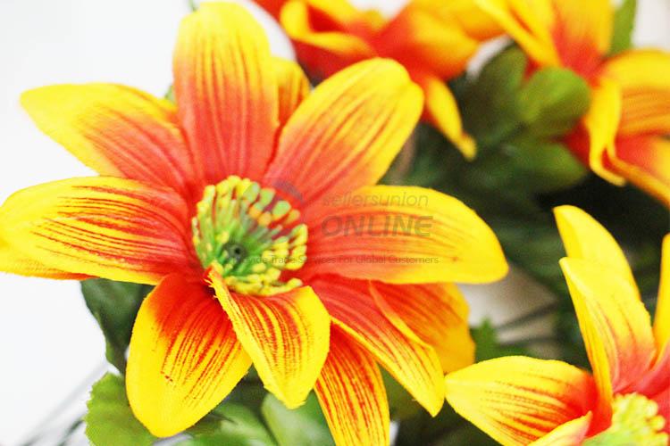 Low Price Yellow Color A Bunch of Artificial Flower Real Touch Fake Flower