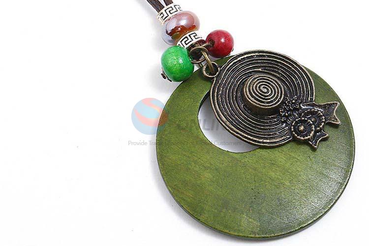 Bottom price vintage alloy pendant wooden necklaces