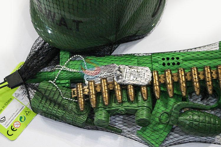 Cute Design Children Role Play Military Cap Toy Gun Set