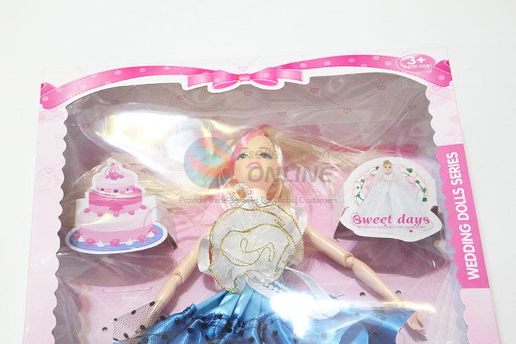 Popular Children Four Colors 11 Cun Wedding Dress Dolls Toy for Sale