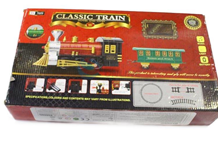 High sales kids train track toys with music, light