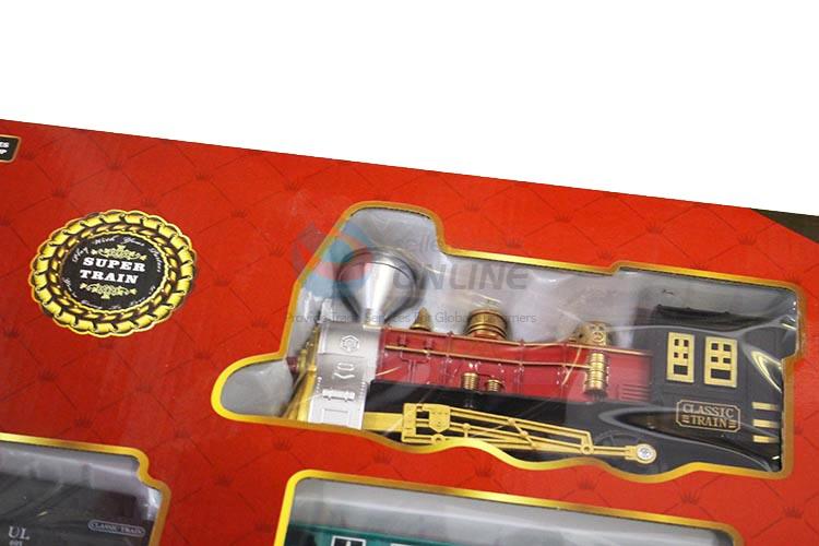 Wholesale custom kids train track toys with music, light