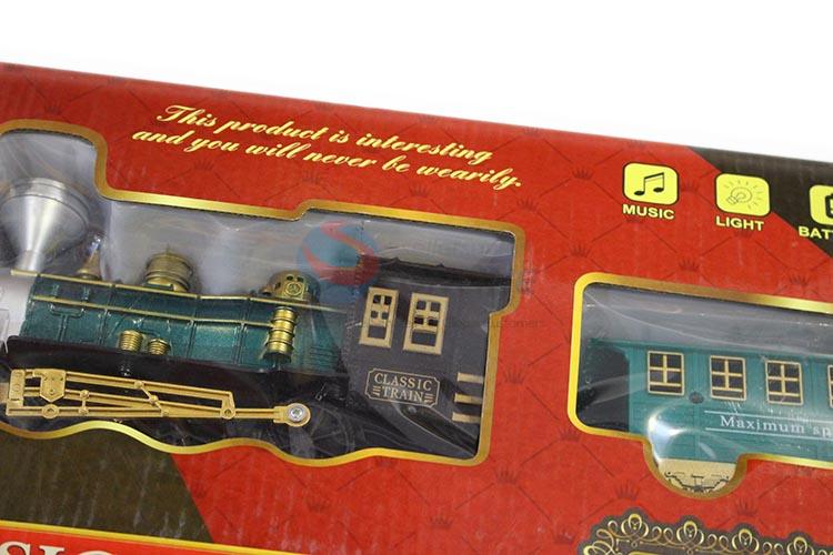 High sales kids train track toys with music, light