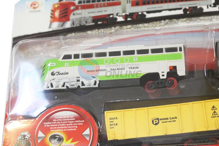 Fancy cheap kids electric train track toy