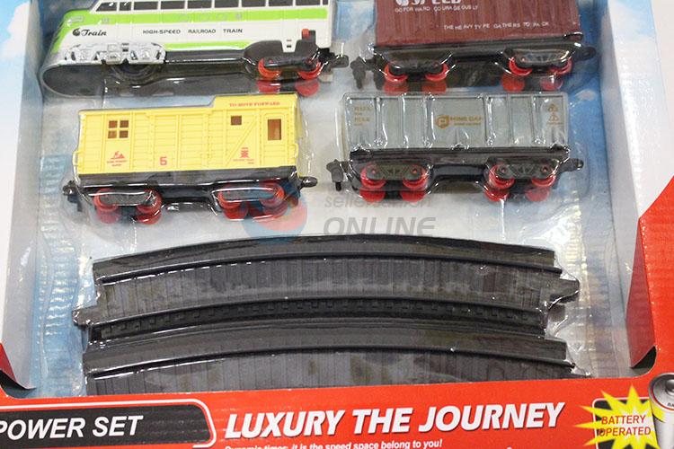 Factory promotional kids electric train track toy