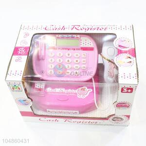 New and Hot Pink Color Simulation Toys Play House Toys Smart Cash Register Set