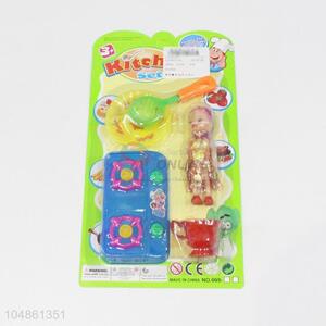 Low price plastic kitchenware set toy