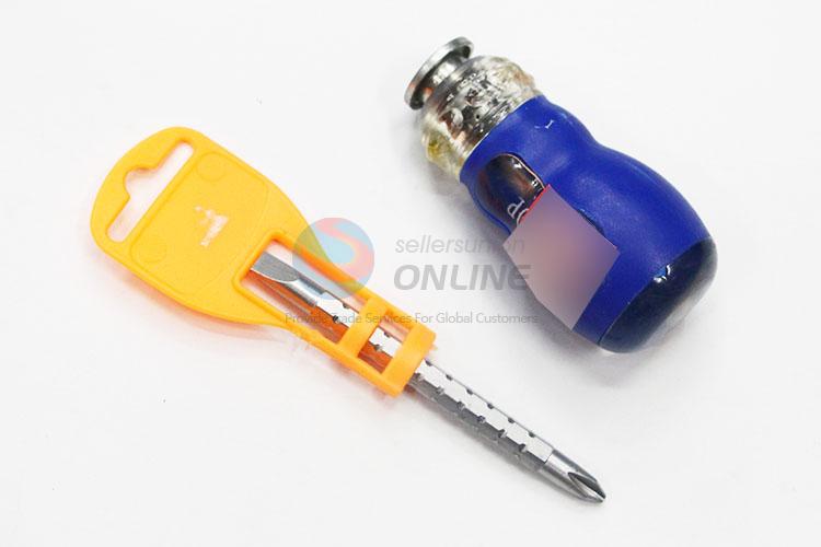 Plastic Handle Triple-purpose Screwdriver with Protective Cover Multi Function Repair Hand Tools