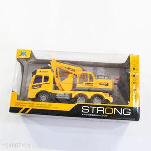 Simple Style Yellow Color Remote Control Engineering Vehicle with Music