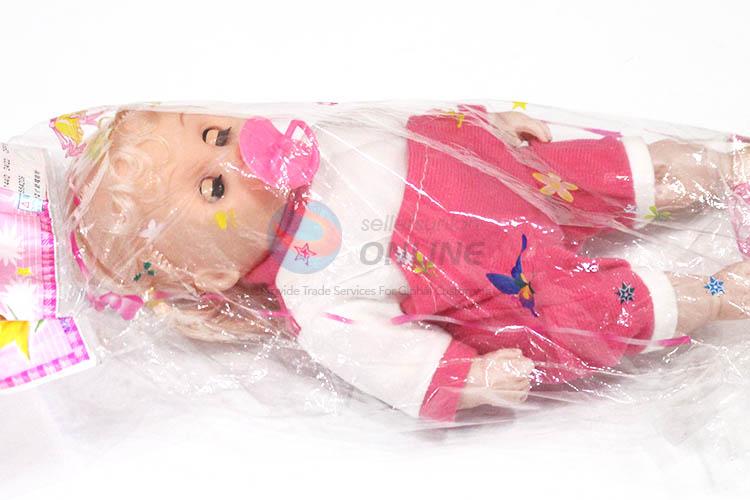 High quality plastic baby doll with pacifier