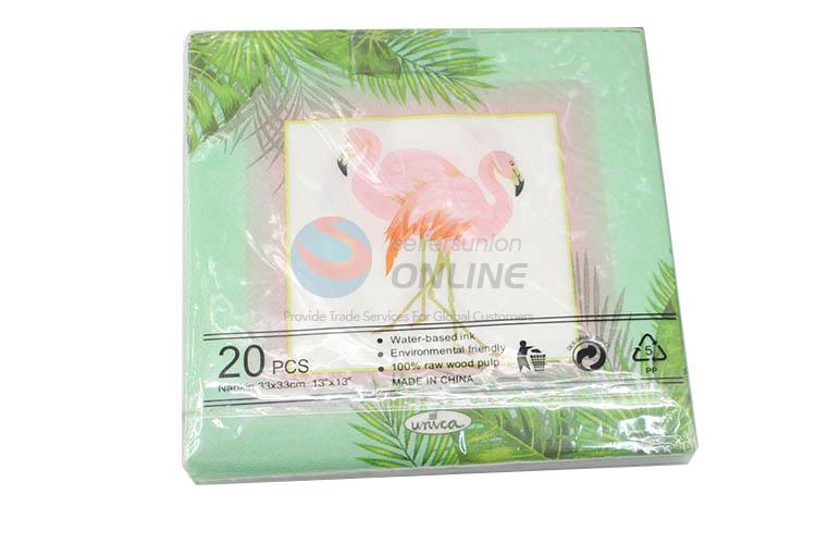 20pcs Colorful Flamingo Pattern Eco-friendly Printed Paper Napkins