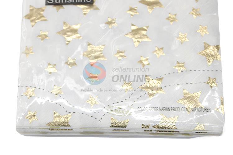 Two Styles Gold Blocking Paper Napkins Festive & Party Tissue