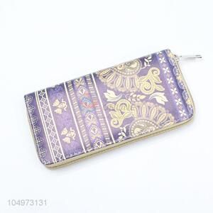 Factory Sale PU Leather Soft Long Wallets Chain Purse