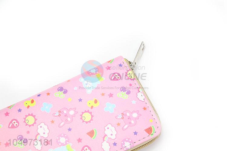 China Supply Cartoon Zipper Clutch Casual Zipper Purse for Women