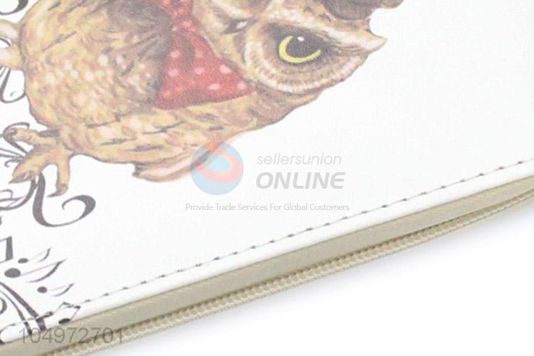 Competitive Price Cute Owl Cartoon Animals Zipper Card Holder Ladies Clutches Women Wallet