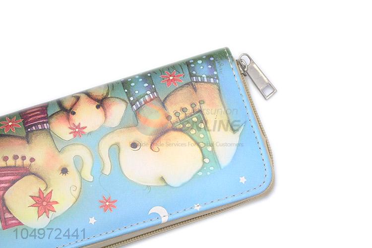 Hot New Products Elephant Pattern Long Women Wallets Card Holder Female Clutch