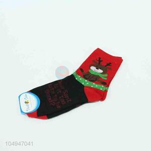 Factory Hot Sell Christmas Deer Design Sock for Sale