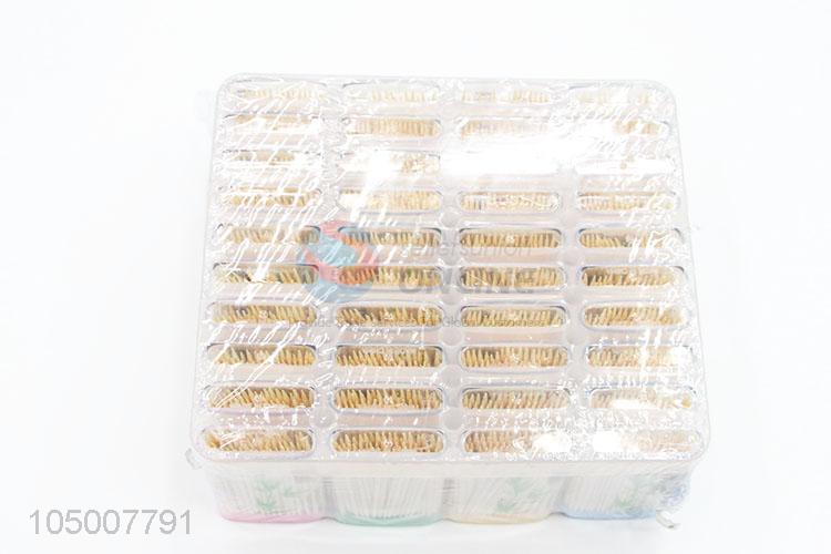 Top Quality 40 Boxes Bamboo Fruit Toothpicks Sticks