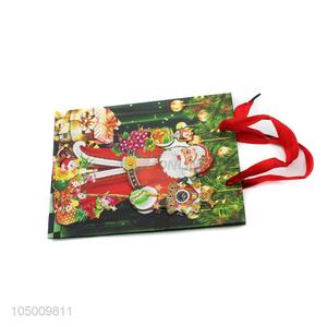 China wholesale Chrismtas pattern paper gift bag with handle